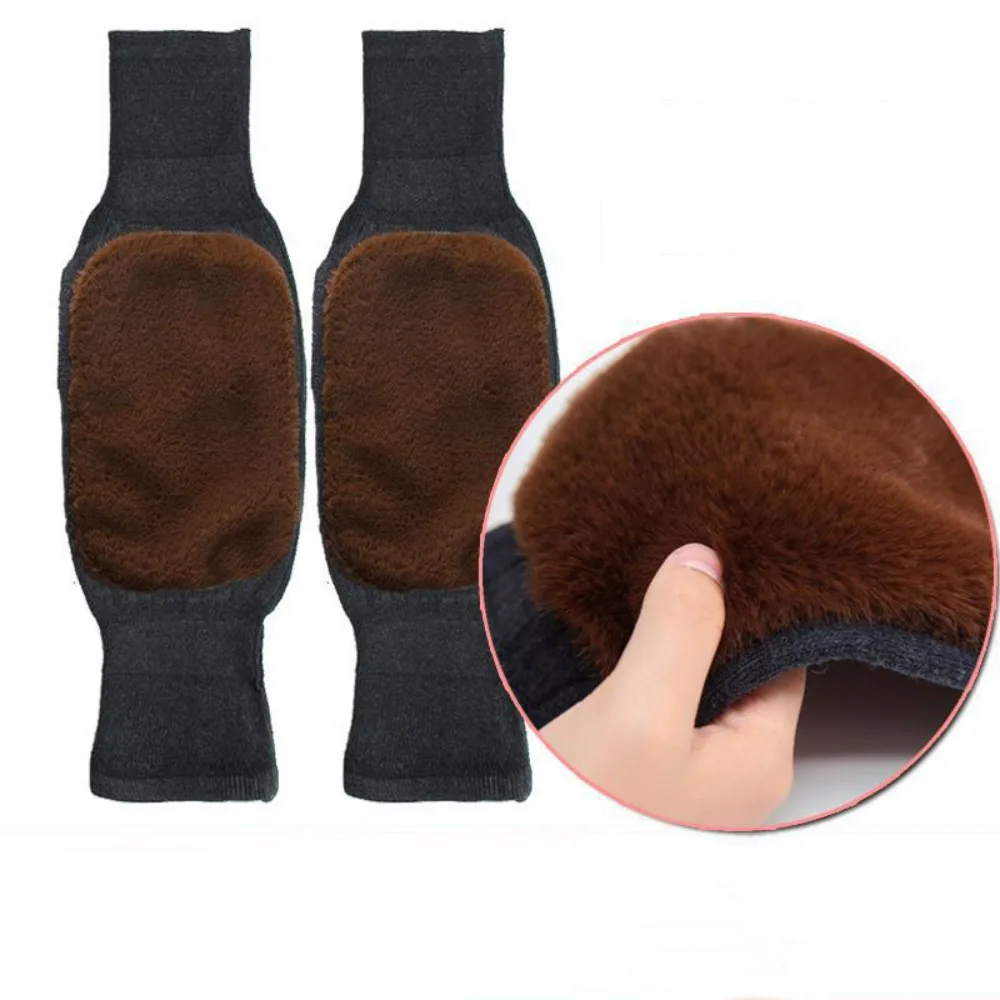 New Cotton Sports Knee Pads Elastic Compression Elastic Support Pads Black Grey Brown Warm Knee Pads Outdoor