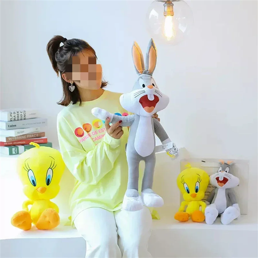 Frete grátis looney tunes bugs coelho brinquedo de pelúcia tweety pássaro lola coelho anime filme dos desenhos animados plushies boneca de pelúcia