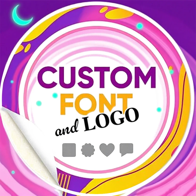 

500PCS Custom Stickers Custom Logo Bag Seal Stickers Birthday Baptism Stickers DIY Your Own Stickers Personalized Stickers