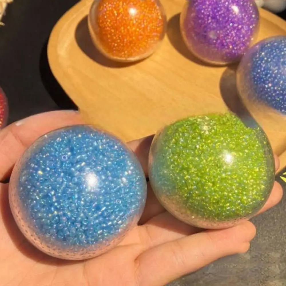 

Забавный имитация TPR хрустальный шар, прозрачный эластичный шар ручной работы, игрушка-щипцы, креативная красочная игрушка с медленным отскоком для офисных работников