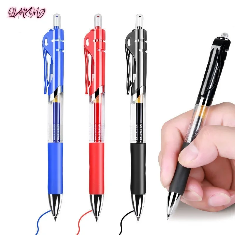 5PCS Retractable 0.5mm Black Ink Gel Pens Colored Aesthetic Stationery Pen Supplies Ballpoint & Office Pencils Writing School