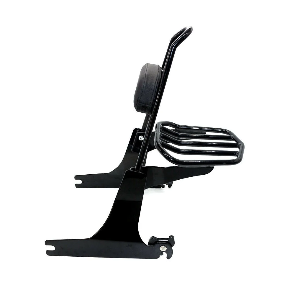 High Quality Detachable Passenger Sissybar Luggage Rack Backrest for Harley Softail Deluxe FLSTN Motorcycles Seats Backrests