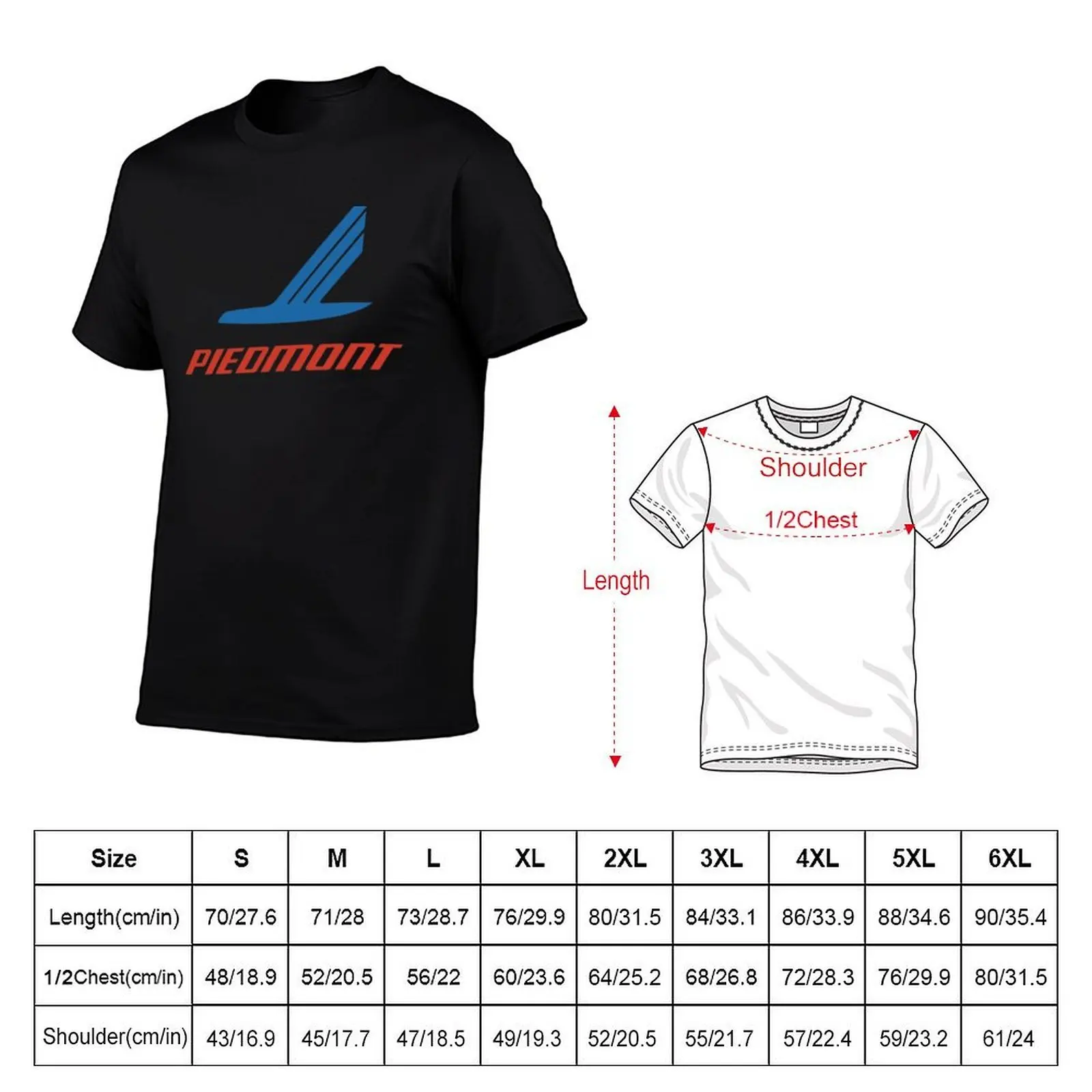 Vintage Piedmont Airlines Logo Classic T-Shirt football t shirt kawaii clothes men workout shirt
