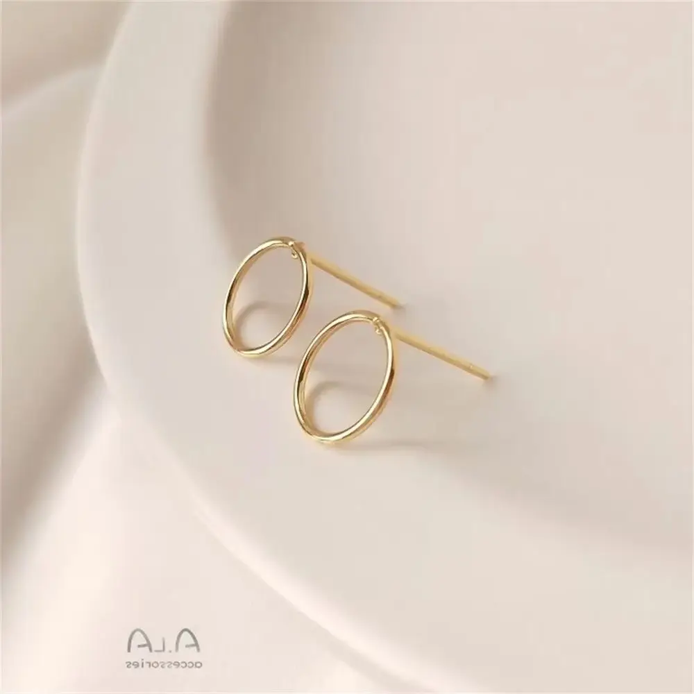 

14K Wrapped Gold Ring Earrings Twist Ring Earrings Handmade Diy Ring Earrings Hand-made Ear Accessories E058