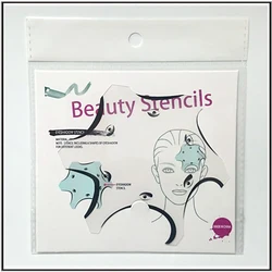 European American Popular 6-in-1 Eyebrow Stencils Facial Beauty Makeup Card Model Various Adjustable Eyeliner Auxiliary Tools