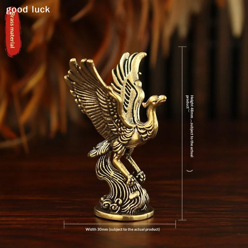 Answer1Pcs Qingluan Bird An Ancient Divine Beast Figure Home Decor Qingluan Fire Phoenix Retro Decoration Table Craft Ornament