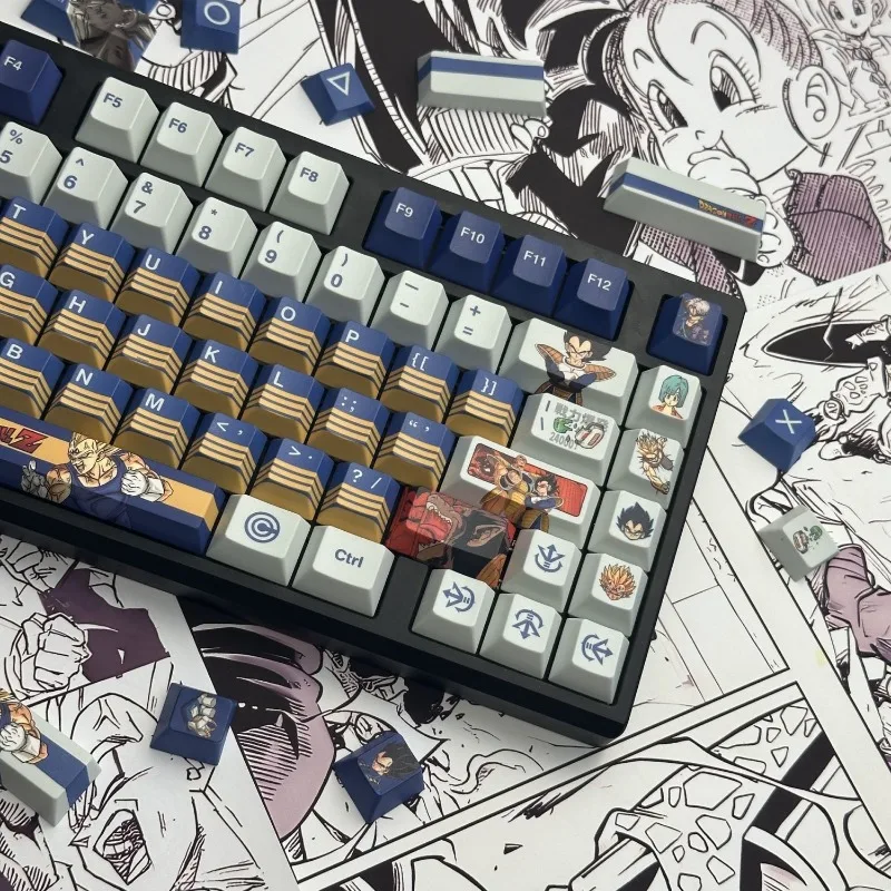 ملحقات الكمبيوتر الطرفية لعبة دراغون بول غطاء لوحة المفاتيح فيغيتا جوكو الأصلي 143 غطاء المفاتيح PB أنيمي نمط غطاء لوحة المفاتيح #5
