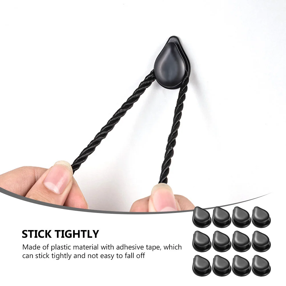 12 ชิ้น Mini Hooks พลาสติก Sticky แขวนภายในรถ ganizers Mini ชุดแขวนอุปกรณ์เสริม Trailer ตะขอหน้าต่างรถ