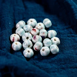20pcs Multicolor 11mm Pumpkin Shaped Ceramic Beads for DIY Jewelry Crafting Handmade Decoration Neckalce Bracelet