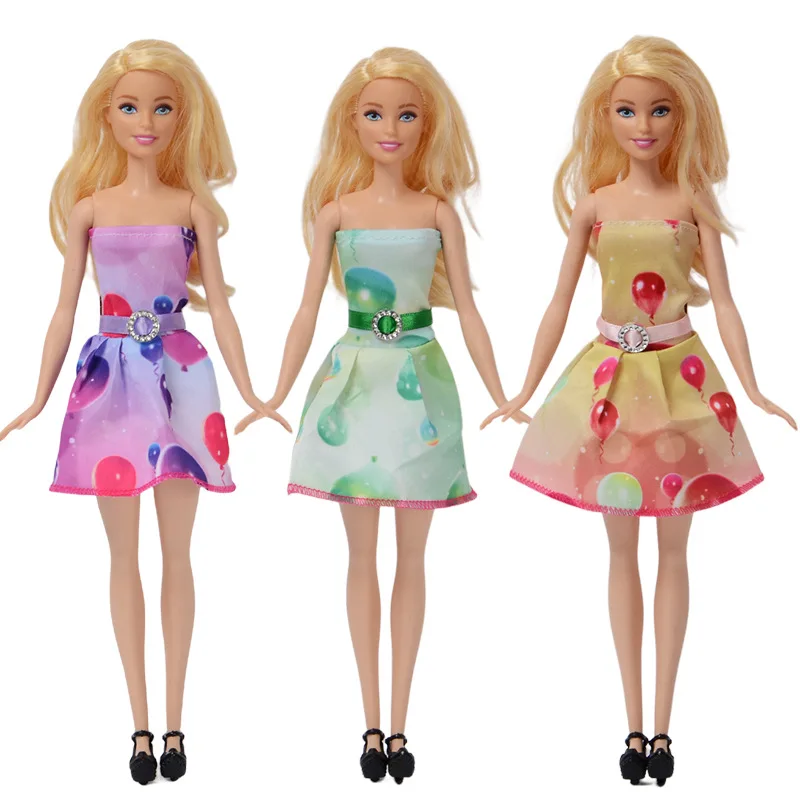 New Fashion Doll Dresses DIY Accessories Colorful Dresses Party Clothes Girl Princess Dress Up Skirt For 30CM 1/6 BJD Doll Toys