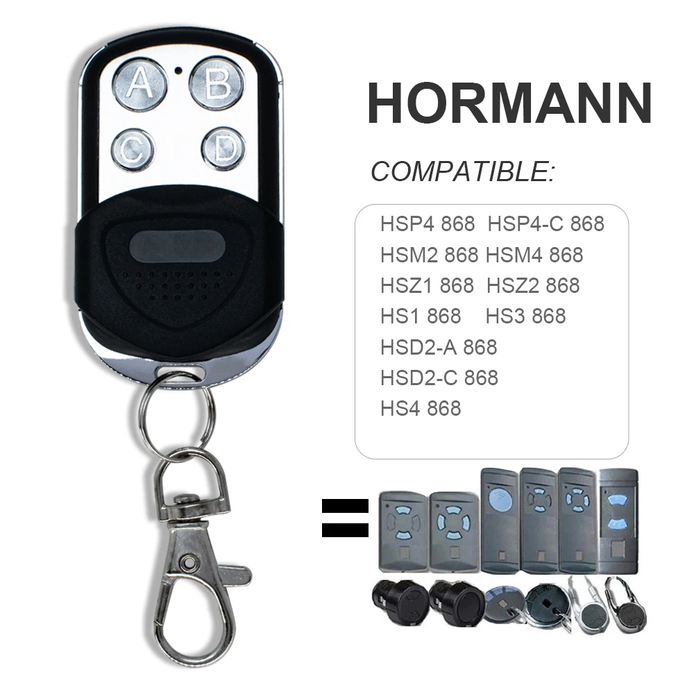 Multi-Frequency Clone HÖRMANN HSM4 868 HSM2 868mhz 868.35MHz Garage Door Remote Control Gate Key Fob