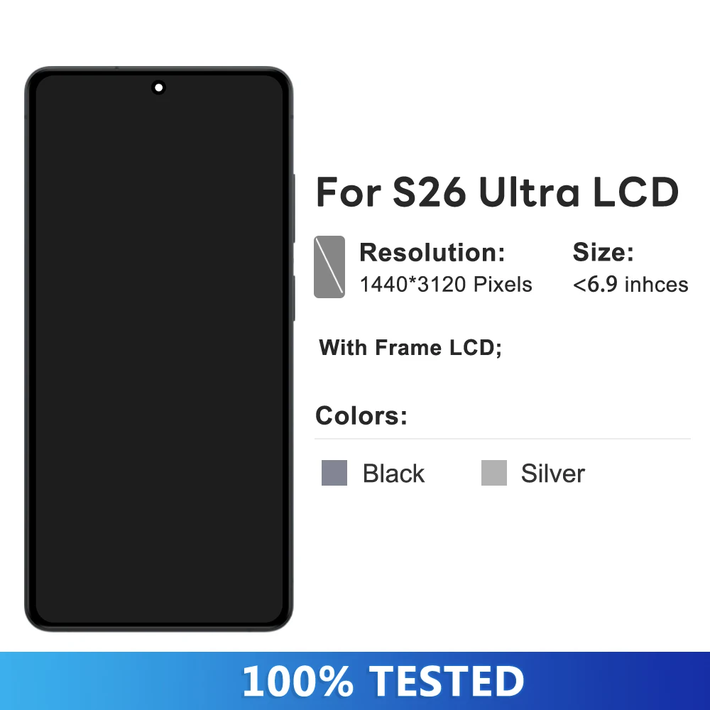 For Samsung S26 Ultra Display Touch Screen Digitizer Assembly SM-S948B, SM-S948B/DS LCD Replacement Parts