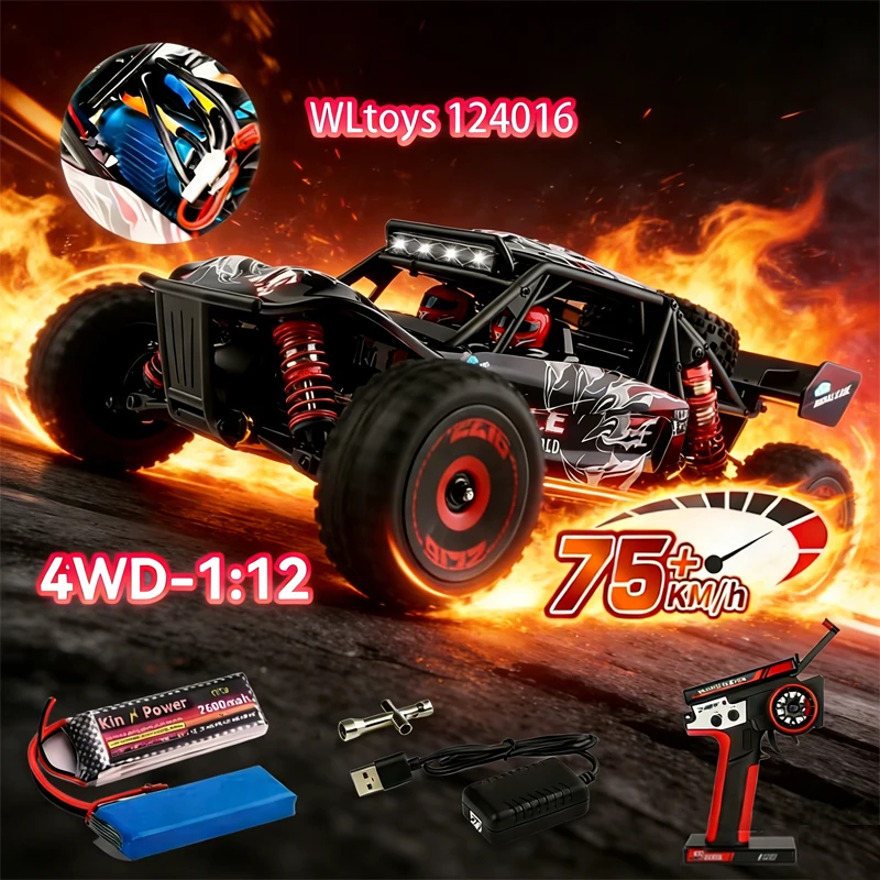 

Радиоуправляемая машинка 124016 124017, высокоскоростная, масштаб 1/12, полноприводная, гоночная, 75 км/ч, с бесщеточным двигателем, внедорожная, 2.4G, для дрифта и скалолазания, детская игрушка, подарок