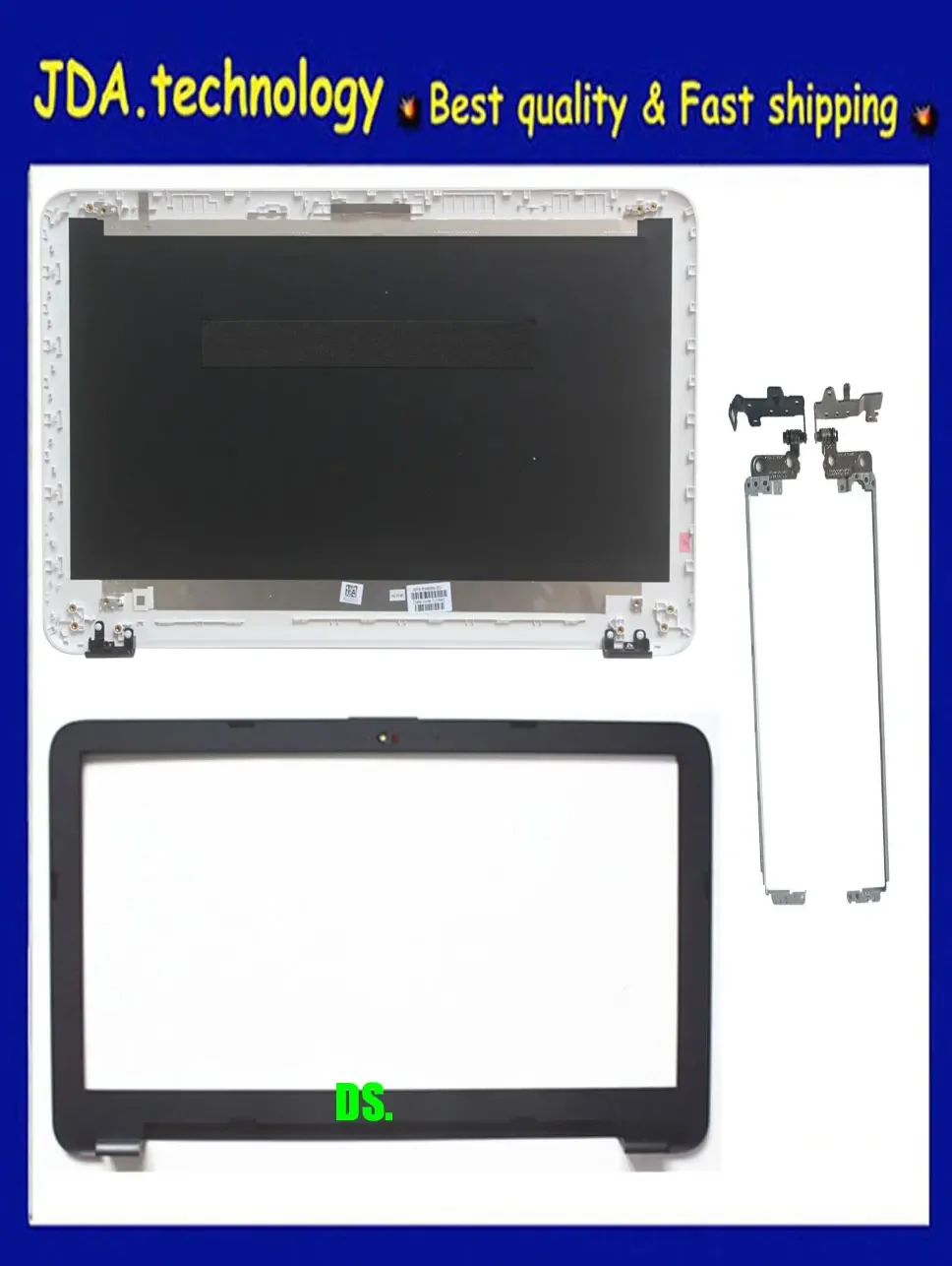 MEIARROW     New/org LCD lids for HP Notebook 15AY 15-AY 15-BA 15-BD Series Back Cover AP1EM000130+front bezel+hinges,White