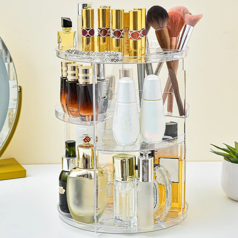 

Rotating Makeup Organizer Fashion Spin Multi- Detachable Dressing Table Desktop Makeup Rack Large Capacity Organizer for makeup