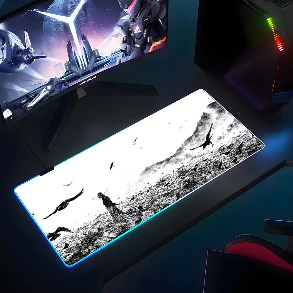 

Wanderer Mouse Pad RGB Rubber Antislip Keyboard Pad 40x90cm Mousepad Gaming Accessories XXL Office Computer Mat