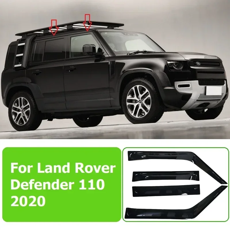 Car Windows Vent Visor Deflectors Hatchback Protection Wind Guard Sun Rain Visors Cover For Land Rover Defender 90 110  2020-21