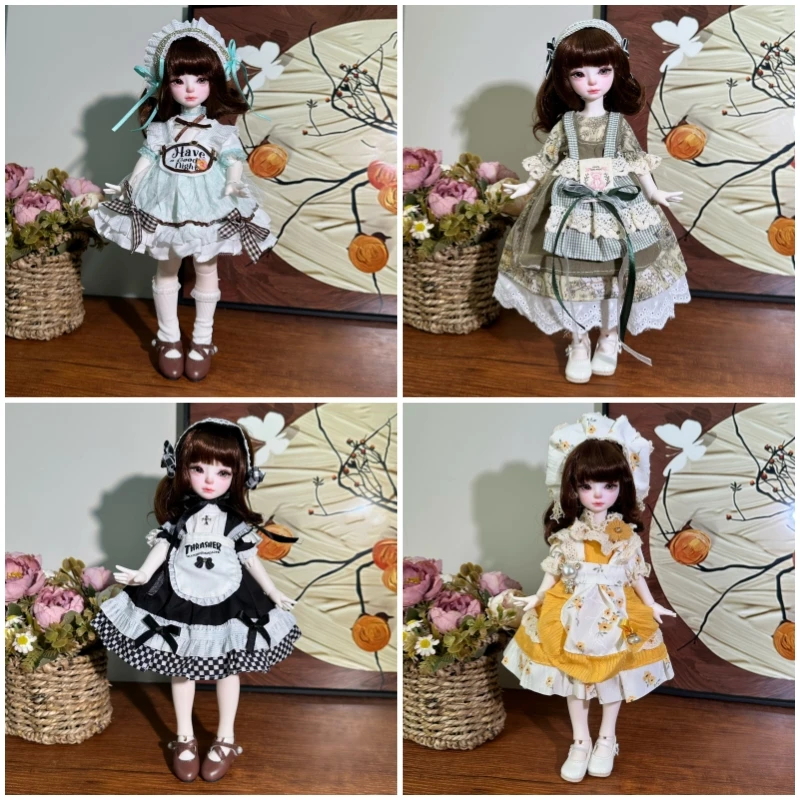 

1/6 BJD Кукла Одежда Мода Милая 30 см Кукла Принцесса Лолита Платье с Головным Убором Сменный Комплект Одежды Игрушка Для Девочки Праздничный Подарок