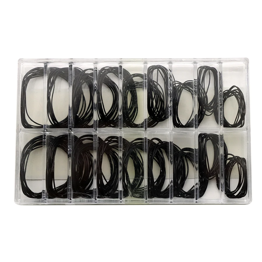 Accessori per orologi, anello impermeabile con coperchio inferiore dell'orologio resistente all'olio di precisione, 200 pezzi O-ring spessore 5.0-6.0