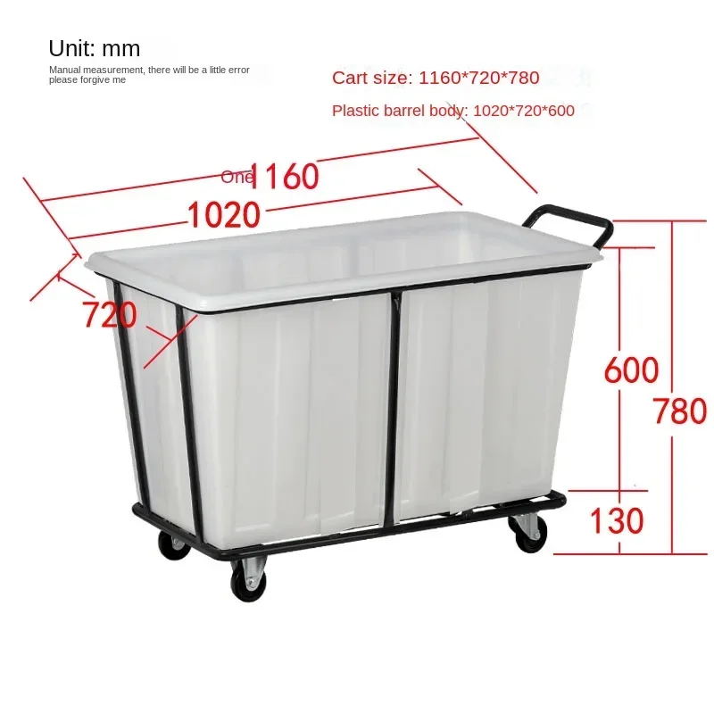 Laundry Factory Large Linen Truck Hotel Trolley Cloth Hay Feeder Push Truck Clothing Factory Collection Car