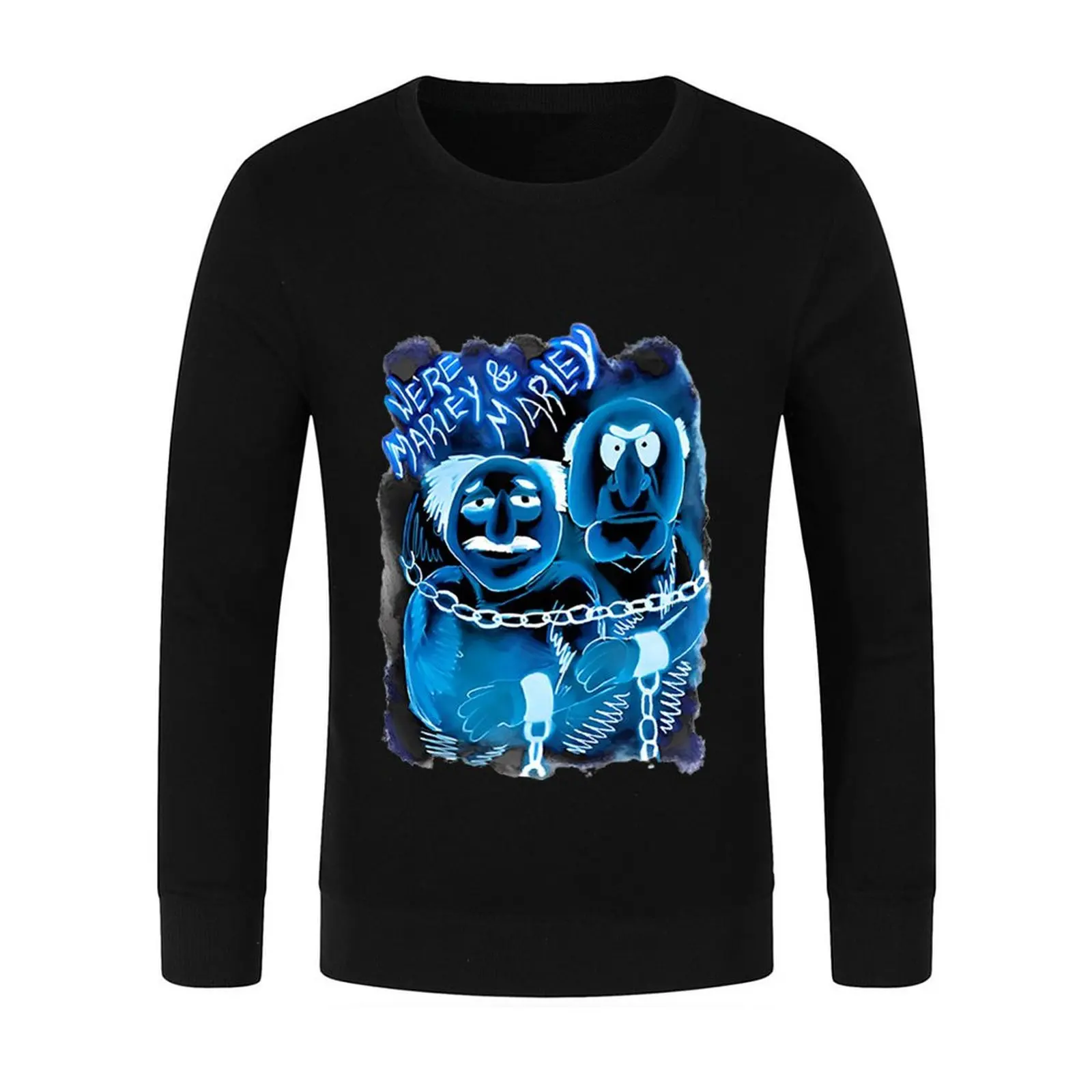 Marley _amp_ Marley - Muppet Christmas كارول البلوز رياضية للرجال ملابس رجالية ملابس الخريف قمصان سويت شيرت بقلنسوة