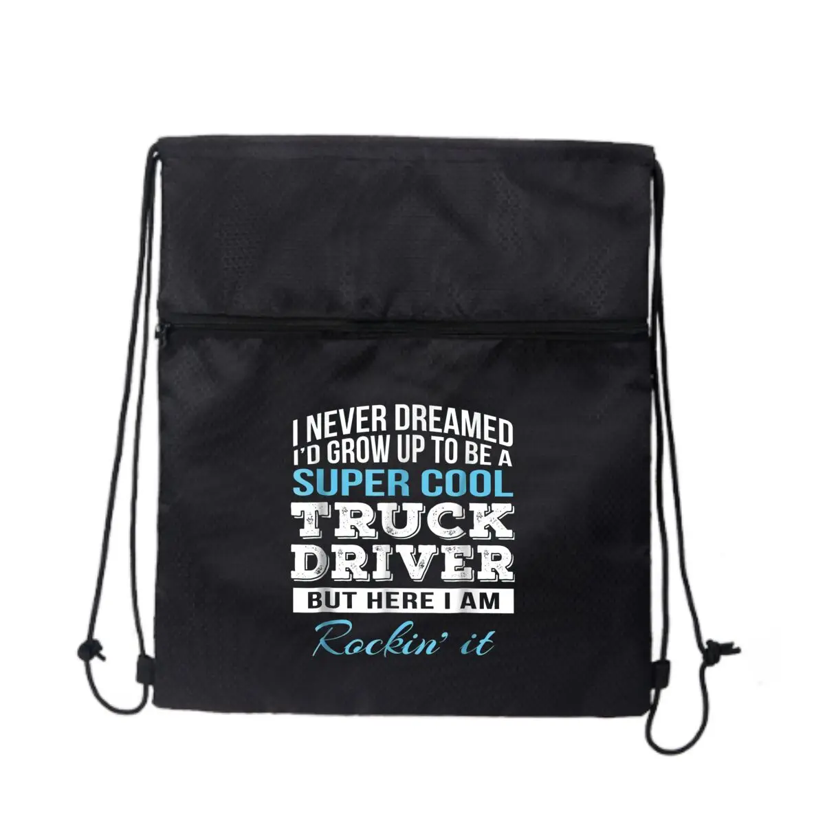 

Я никогда не мечтала, я вырасту, чтобы быть супер крутым водителя грузовика, но здесь, я Рокин' этот дизайн, рюкзак на молнии с завязками на шнурке