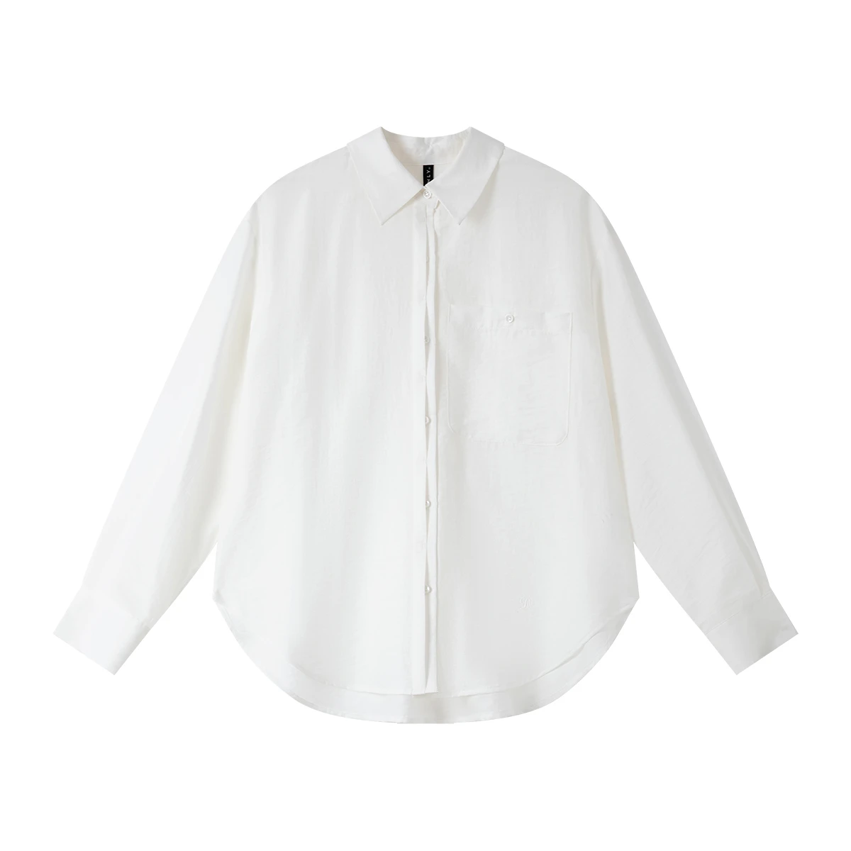 VIMLY White Shirt Women 2025 Spring Autumn Casual Long Drop Sleeve Loose Fit Button Up Shirts Blouse Ladies Elegant Top A0116