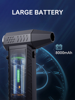 260000 RPM 8000mAh Pocket Dust Blower Mini Turbo Jet Fan Rechargeable 58m/s Turbo Violent Fan Powerful Blower for Cleaning