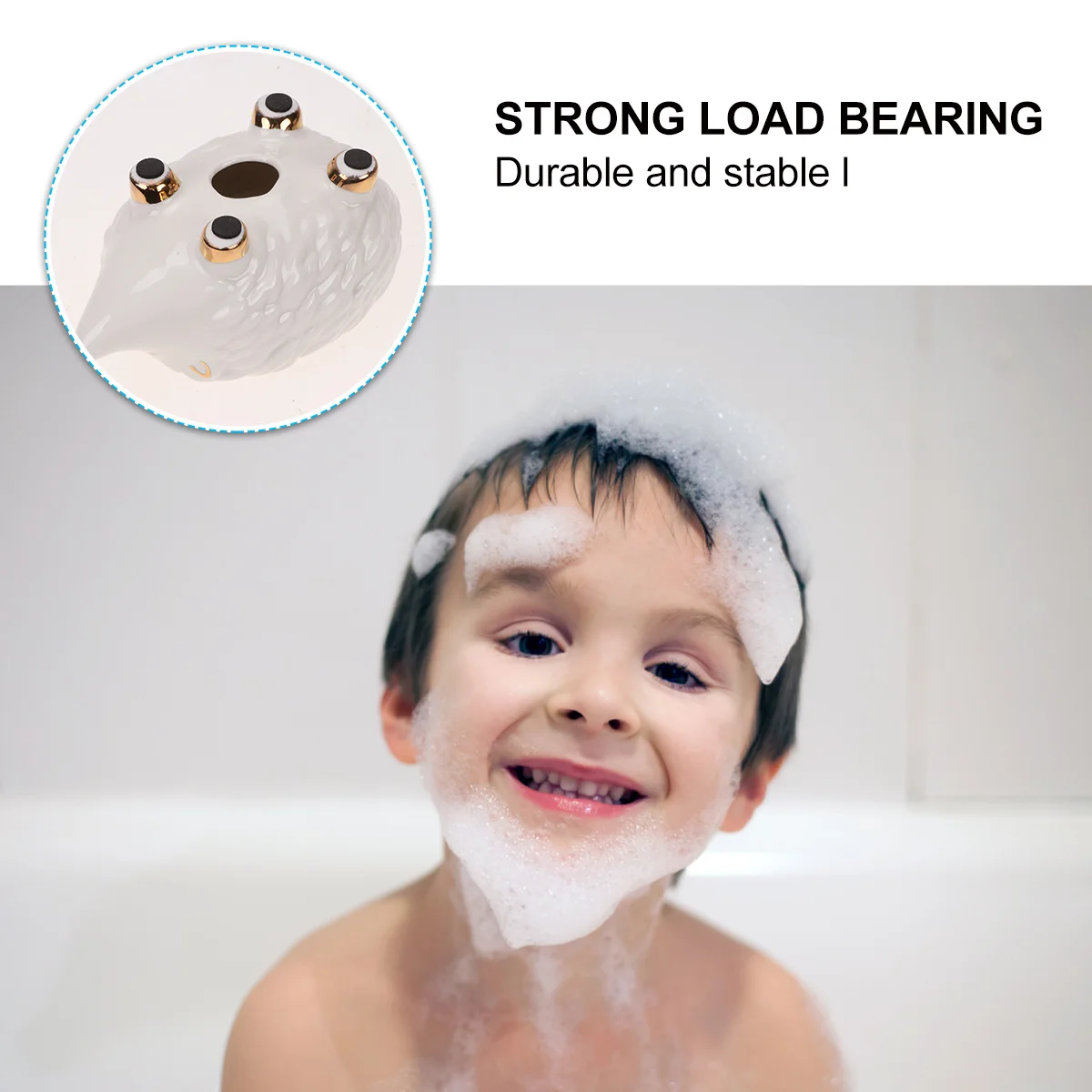 

Ceramic Hedgehog Soap Box White Toilet Soap Holder with Drain Holes for Bathroom Home Decor Funny Animal Design Storage