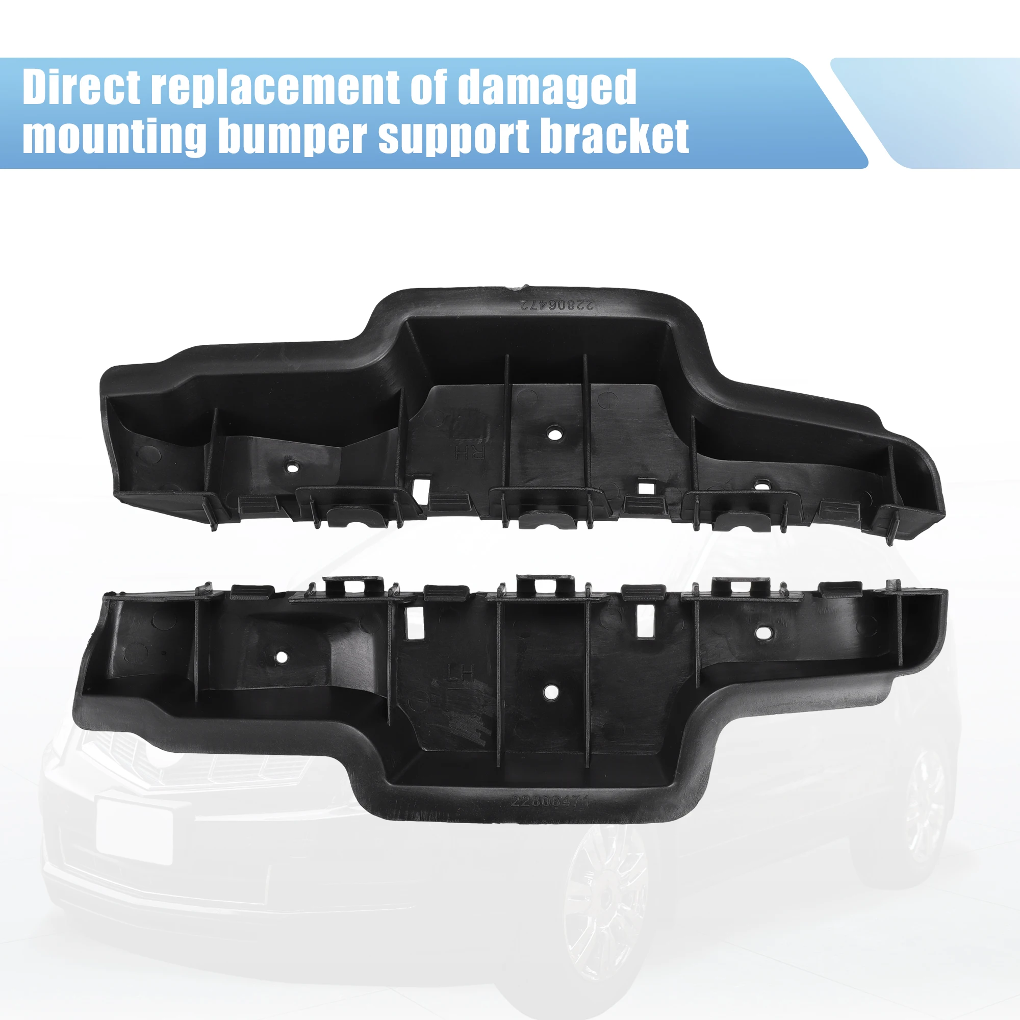 X Autohaux 1 Pair Front Left Right Bumper Bracket No.22806472/22806471 for Cadillac SRX 3.6L V6 - Flex, 3.6L V6 - Gas 2016