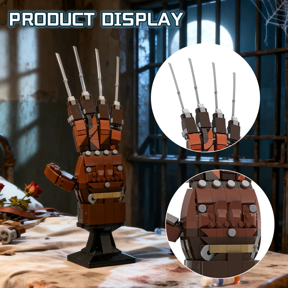 MOC Un Incubo su Elm Street Lama Guanti Mattoni Modello Horror Killer Elm Street Building Blocks Giocattoli di Montaggio Regali di Halloween