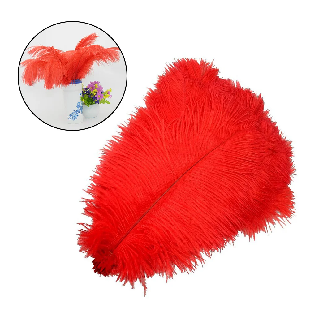 

5pcs 30-35Cm Artificial Ostrich For Party Costume Home Wedding Decoration Craft Trim Decorative Plumes Handicraft