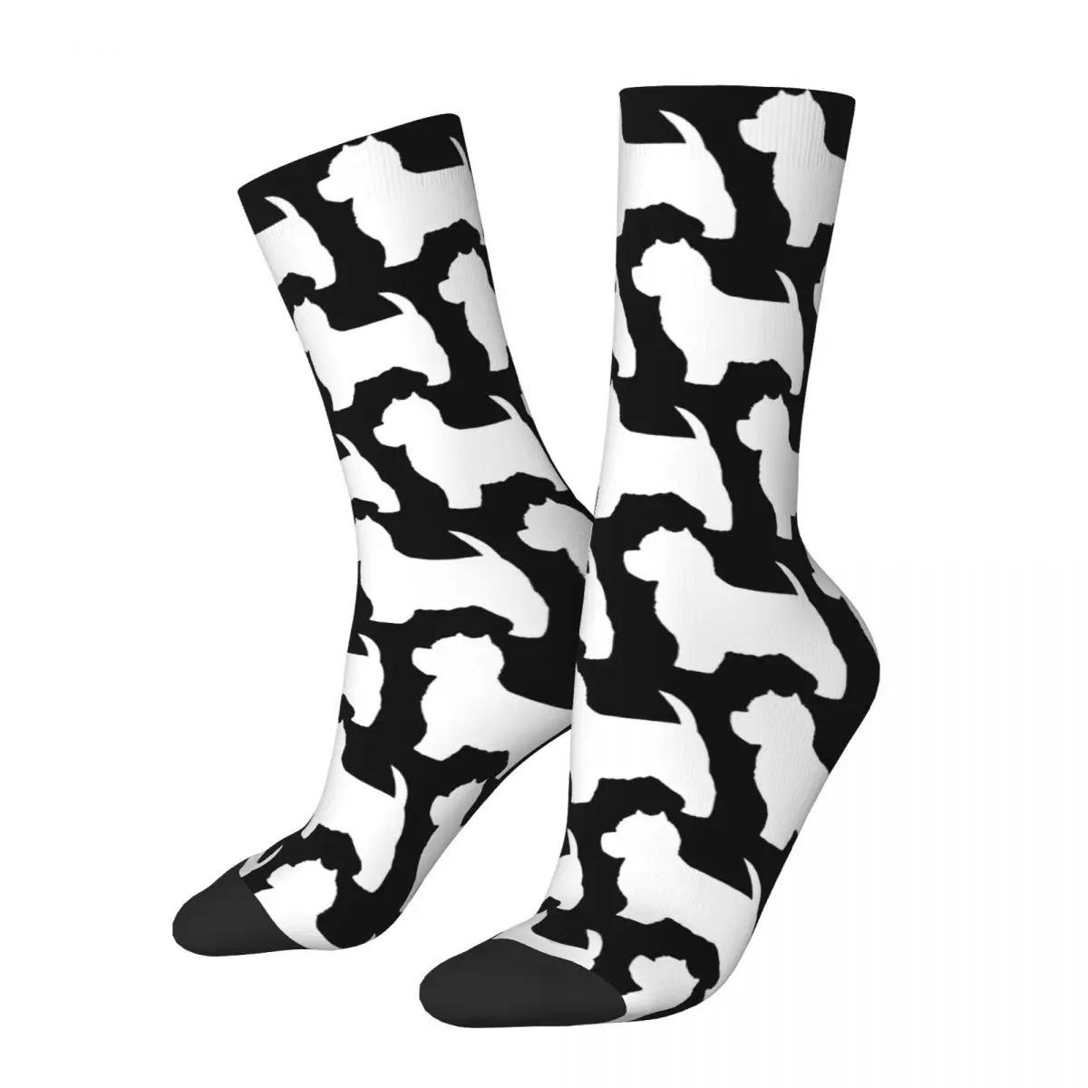 Westie West Highland White Terrier Dog Stockings Couple Socks High Quality Funny Socks Winter Climbing Anti Slip Printed Socks