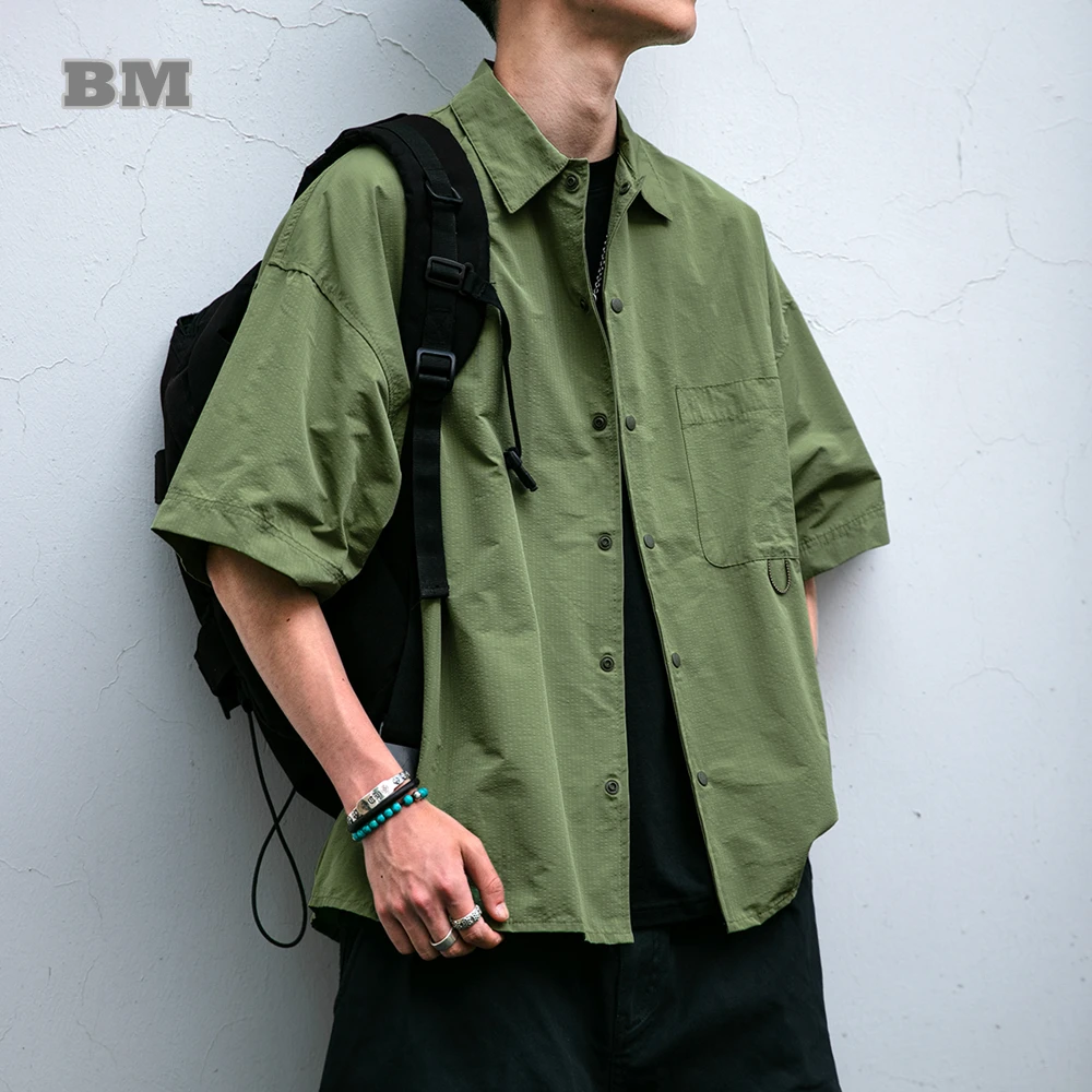 Lightweight Quick Dry Outdoor Shirt Men Women Summer Breathable Loose Fit Casual Beach Short Sleeve Top Unisex Polyester Trendy
