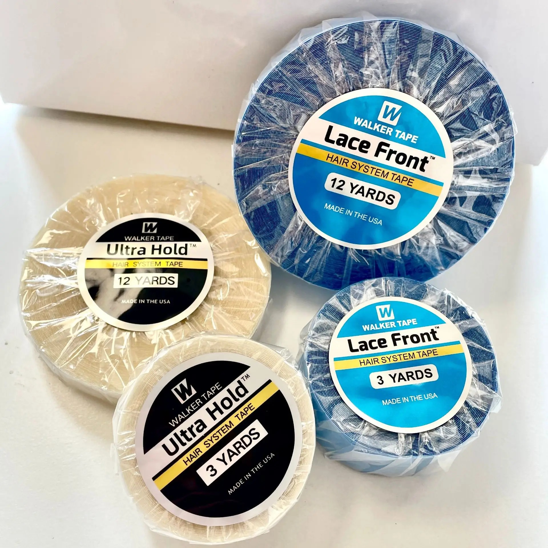1/2/3 Roll 0.8 CM*3 Yards Super Hair Blue Tape Double-Sided Adhesive Tape for Hair Extension/Lace Wig/Toupee