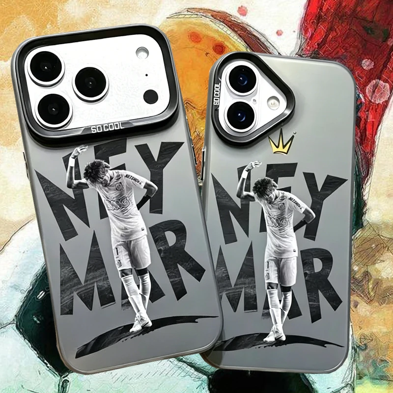 Football Figure N-Neymars Frosted Case for Samsung Galaxy S26 S25 S24 S23 Plus S22 Ultra S21 S20 FE A57 A56 A55 Acrylic Cover