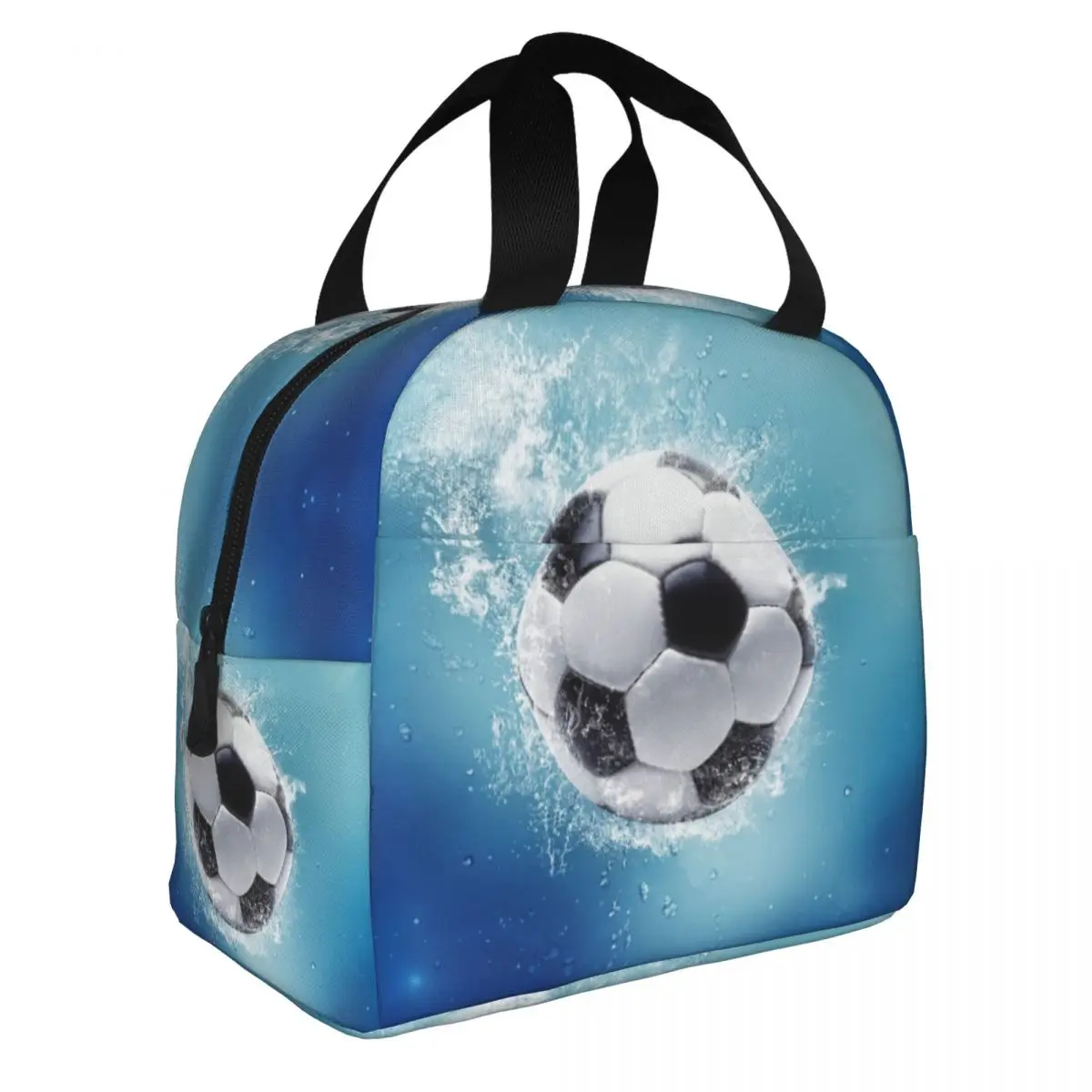 

Футбол с брызгами воды, футбольные изолированные сумки для обеда, большая емкость, мяч, многоразовая сумка-холодильник, сумка-тоут, ланч-бокс, школьная уличная сумка для девочек и мальчиков