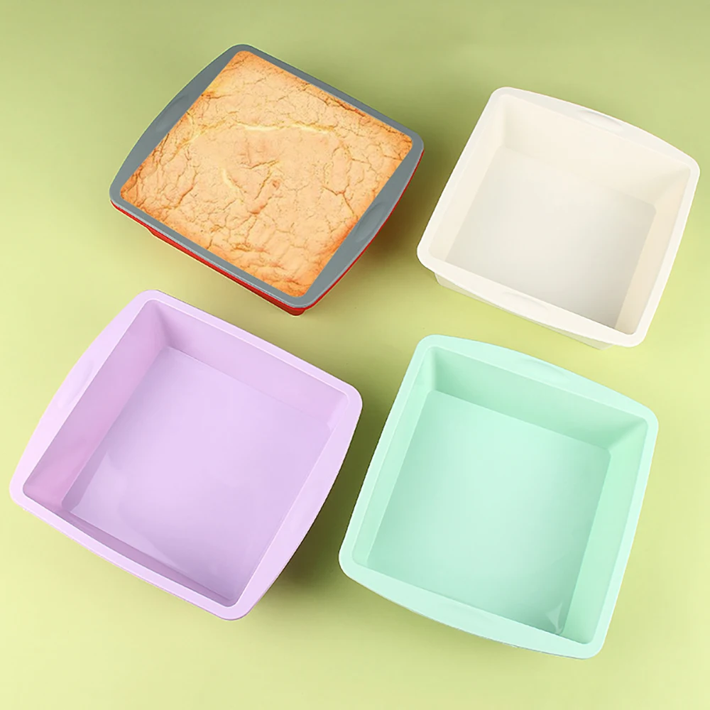 New square silicone baking tray for home baking DIY cake mold with easy demolding baking mold