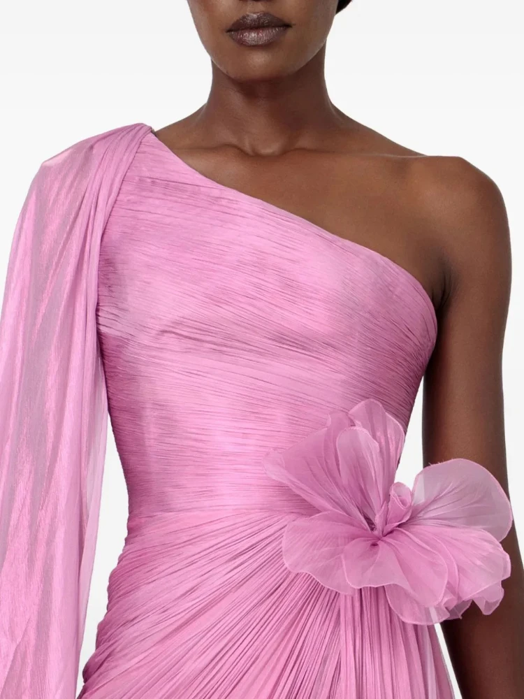 Vestidos de Noche de gasa brillantes, un hombro, línea A, vestido para ocasiones formales, exquisito vestido de fiesta de graduación de alta calidad personalizado para mujer