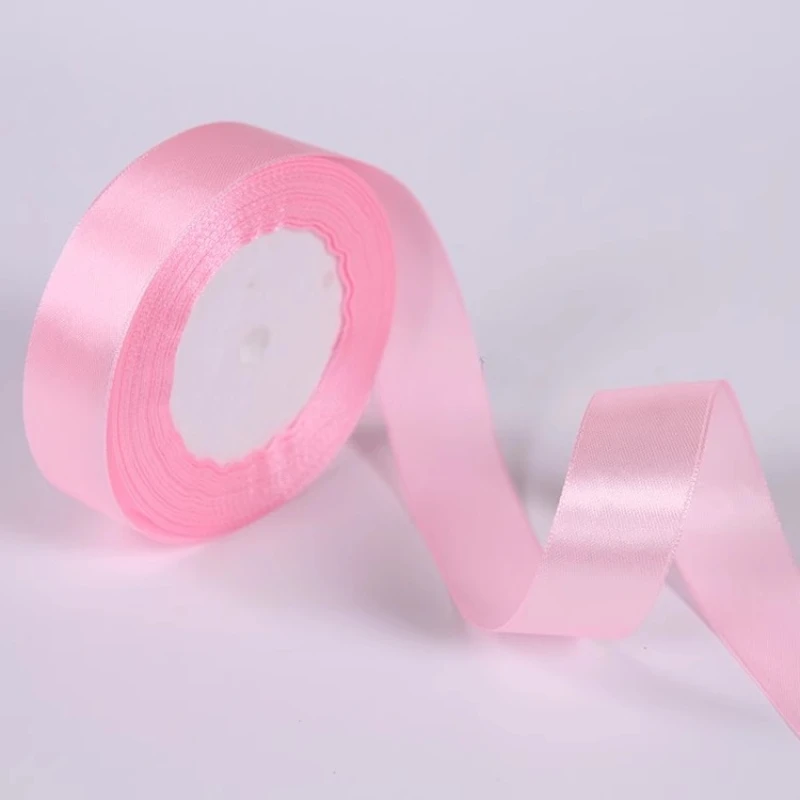 22 metri/91mer Nastro di raso rosa Natale Matrimonio Compleanno Decorazione festa Nastro da regalo Accessori di abbigliamento fai da te