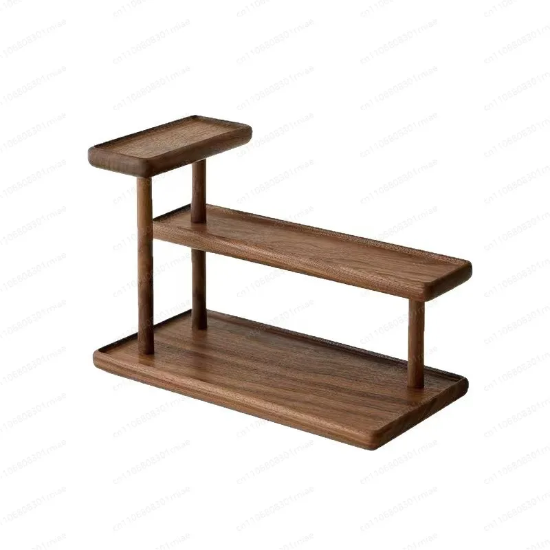 Desktop shelf Solid wood multi-layer storage rack Multifunctional display rack Perfume display Wooden aromatherapy ornament rack