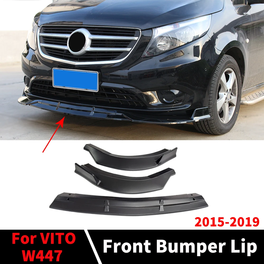 

Front Bumper Lip Chin Tuning Accessories For Mercedes Benz VITO W447 2015-2019 V200 V220 V250 Exterior Part Deflector Body Kit