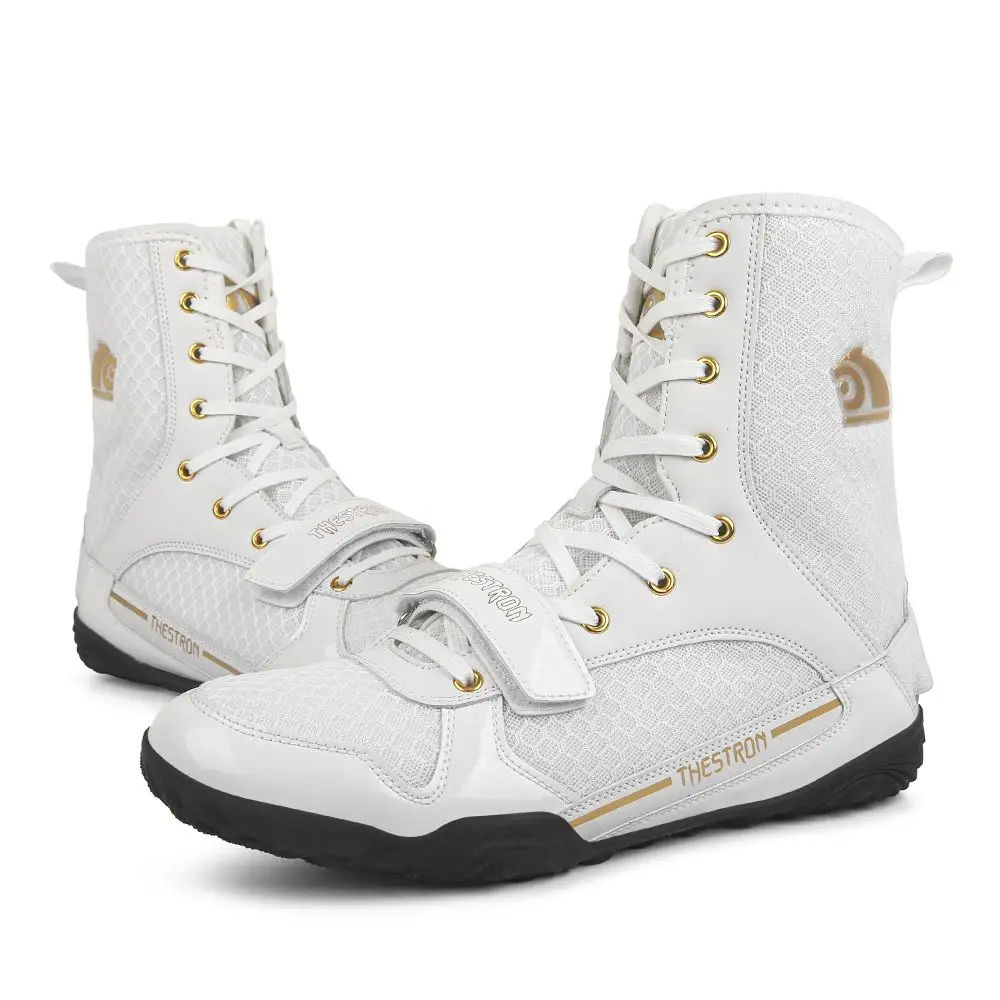 Men's Women's Wrestling Shoes Boxing Shoes Sports Anti-slip Shoes High Top Wear-resistant Anti-slip Breathable
