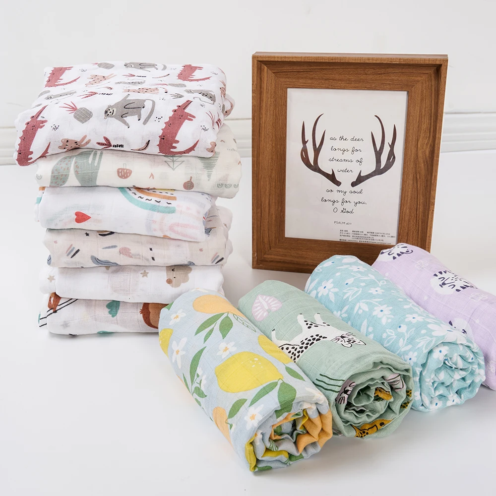 Kangobaby # My Weich Leben #4 stücke Set Alle Saison Multifunktionale Baby Musselin Swaddle Decke Neugeborenen Bad Handtuch Infant wrap Quilt – Detail 8