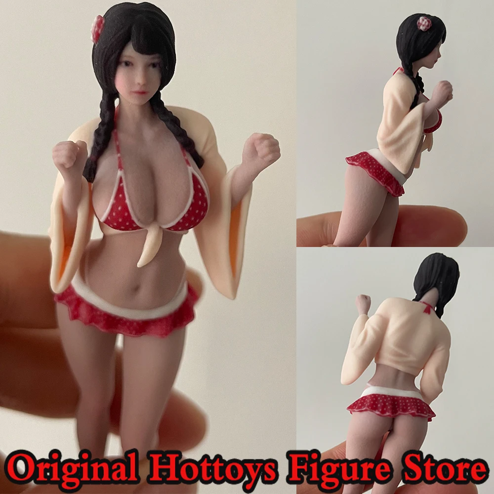 

In Stock 1/18 Scale Female Soldier Beach Vacation Style Beauty Mini Sculpture Full Set About 9cm Action Figure Doll Gifts