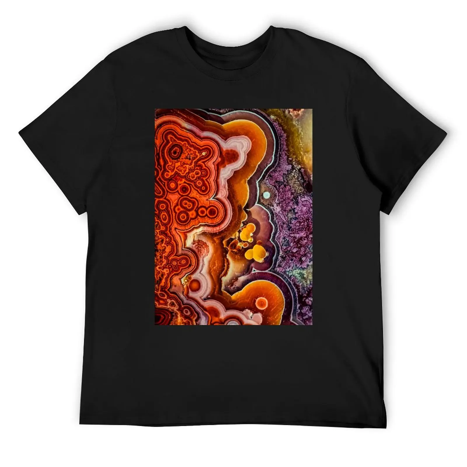 

Crazy lace agate gemstone texture T-Shirt anime figures man clothes hippie clothes men clothings