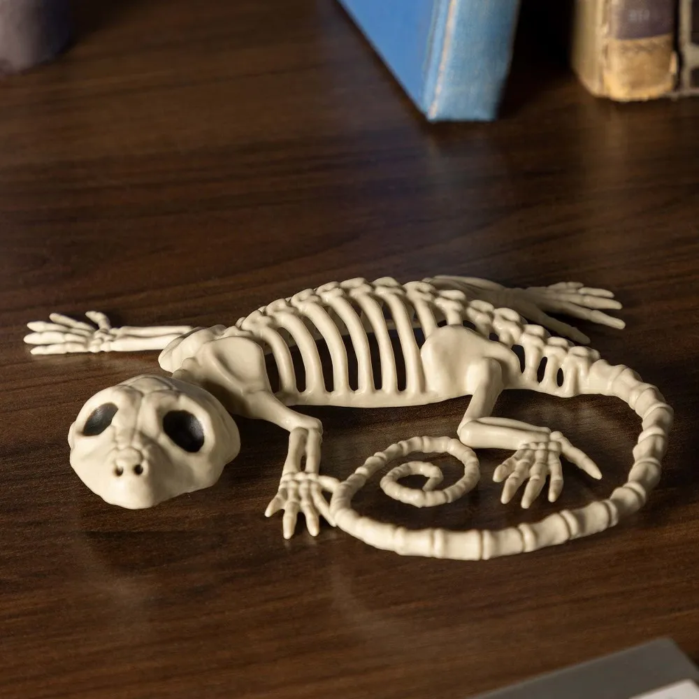 Geckos Fish Bear Human Skull Bones Restaurant Home Decoration Halloween Party Supplies Gift 3D Simulation Animal Skeleton Statue