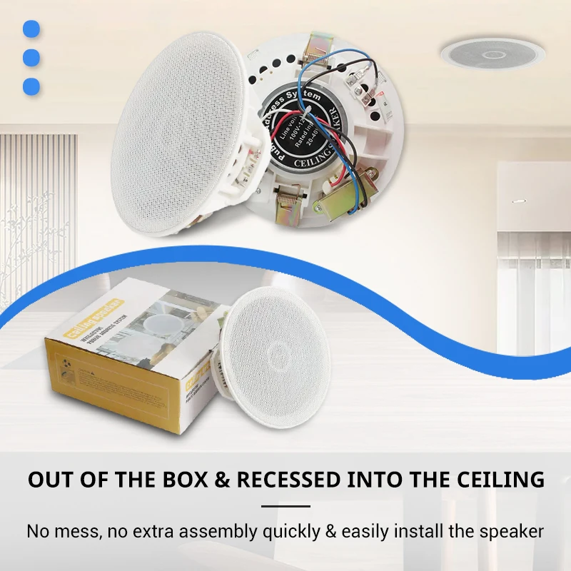 704 Passive 6 Inch 30w Mount High Audio 6 Inch Ceiling Speaker