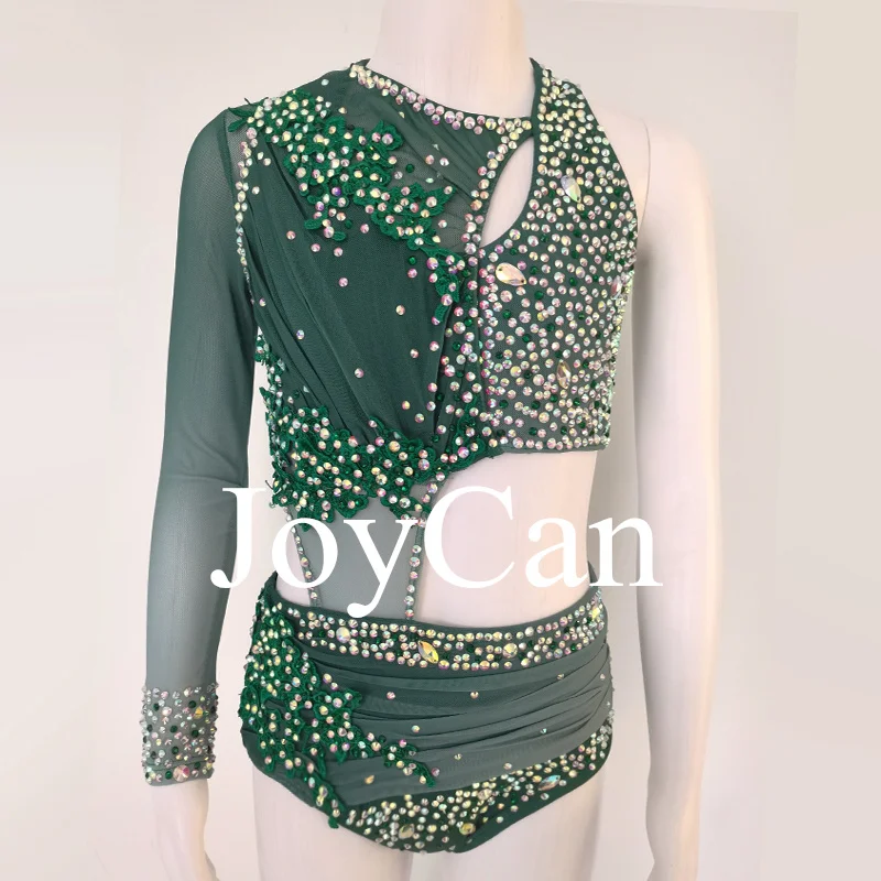 فستان رقص JoyCan غنائي مكون من قطعتين مطبوع ملابس أداء للفتيات لمرحلة الرقص والباليه للأداء