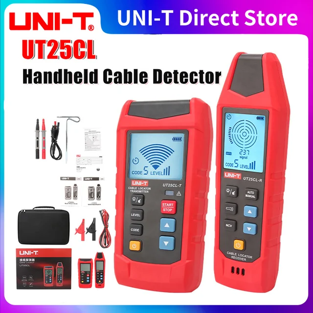 UNI-T UT25CL Ręczny lokalizator kabli NCV Bezdotykowy test elektryczny Detektor bezpieczeństwa elektrycznego Śledź podziemne ścieżki kabli.
